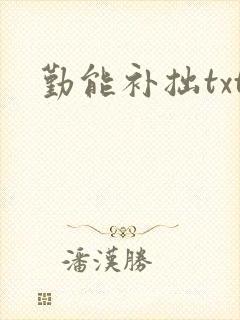 勤能补拙txt
