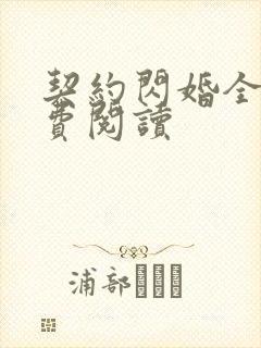 契约闪婚全文免费阅读