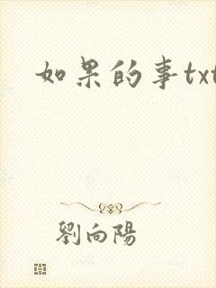 如果的事txt