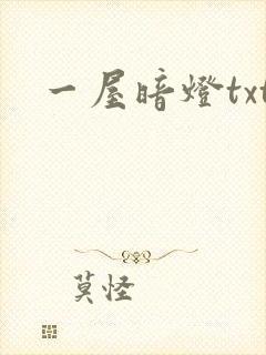 一屋暗灯txt