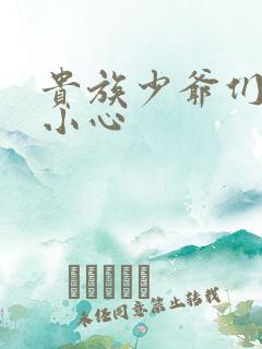 贵族少爷们 请小心