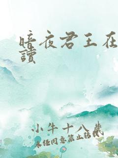 暗夜君王在线阅读