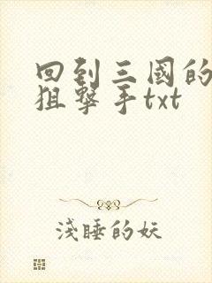 回到三国的特种狙击手txt