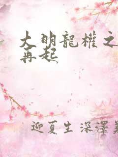 大明龙权之风云再起