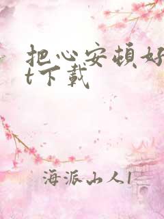 把心安顿好txt下载