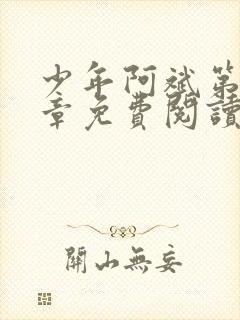 少年阿斌第13章免费阅读