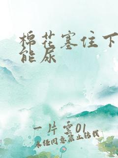 棉花塞住下面不能尿