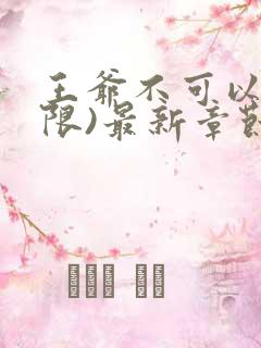 王爷不可以!(限)最新章节