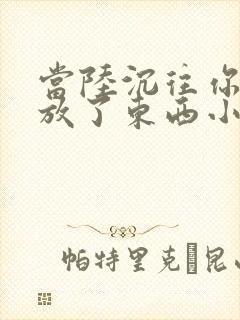 当陆沉往你里面放了东西小玩具