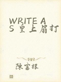 WRITE AS 皇上扇打
