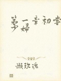 第一章初尝极品少妇