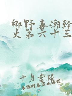 乡野春潮干柴烈火第六十三章