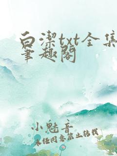 白洁txt全集笔趣阁