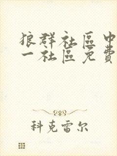 狼群社区中文第一社区免费