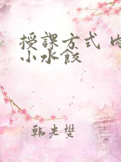 授课方式 肉馅小水饺
