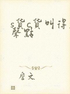 s货c货叫得大声点