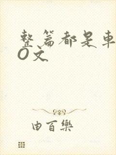 整篇都是车的PO文