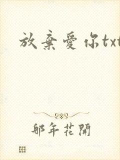 放弃爱你txt