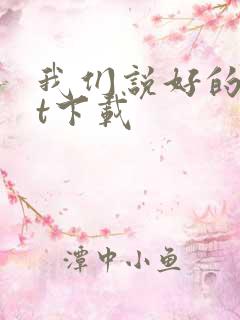 我们说好的txt下载