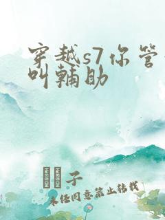 穿越s7你管这叫辅助