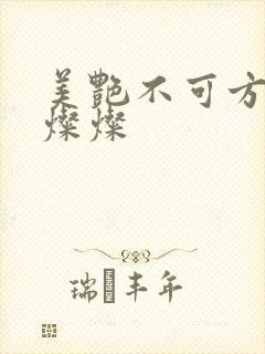 美艳不可方物耿灿灿