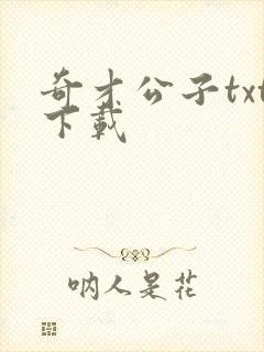 奇才公子txt下载