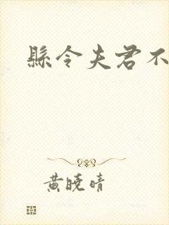 县令夫君不升堂