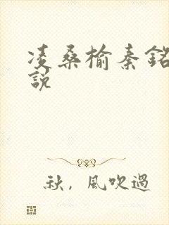 凌桑榆秦铭畅小说