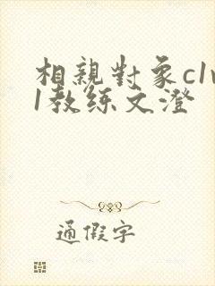相亲对象c1v1教练文澄