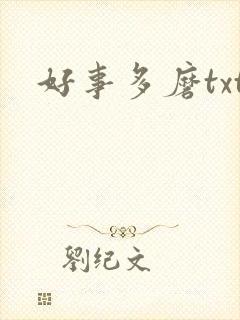 好事多磨txt