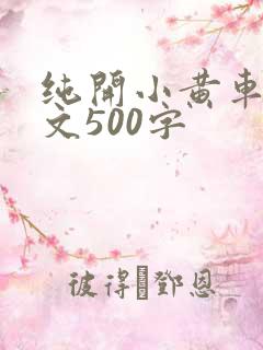 纯开小黄车小短文500字