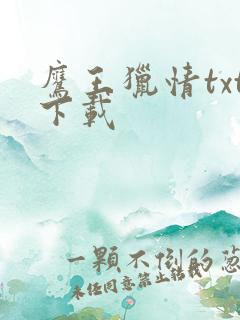 鹰王猎情txt下载