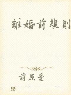 离婚前规则歌曲