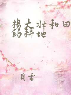 杨大壮和田桂花的耕地