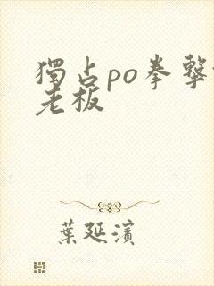 独占po拳击馆老板