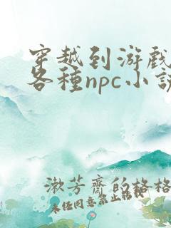 穿越到游戏里和各种npc小说
