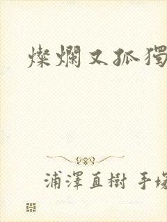 灿烂又孤独的神