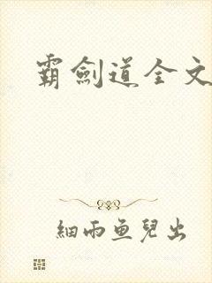 霸剑道全文阅读