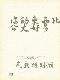 你的东西比我老公大好多