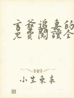 玄爷追妻的小说免费阅读全文