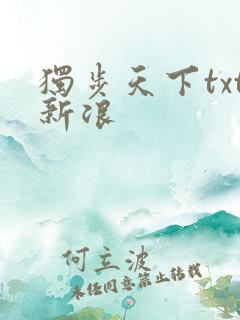 独步天下txt新浪