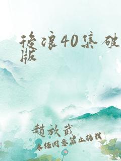 后浪40集破解版