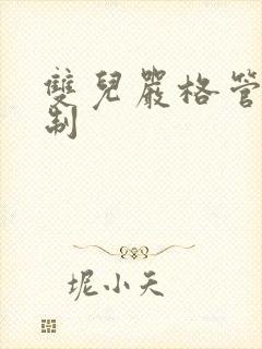 双儿严格管束控制