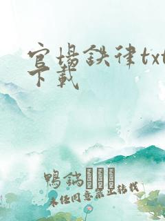 官场铁律txt下载