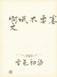 啊哦不要塞了虐文