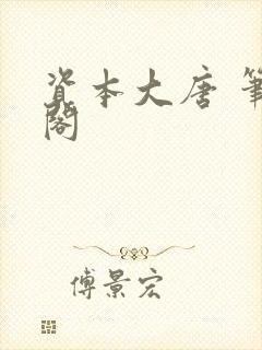 资本大唐 笔趣阁