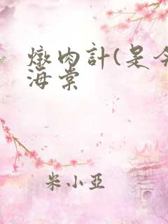 炖肉计(是今)海棠