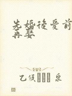 先婚后爱前妻难再娶