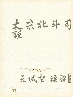 大宋北斗司 小说