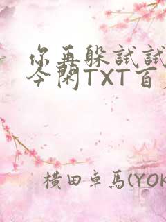你再躲试试BY今闲TXT百度网盘